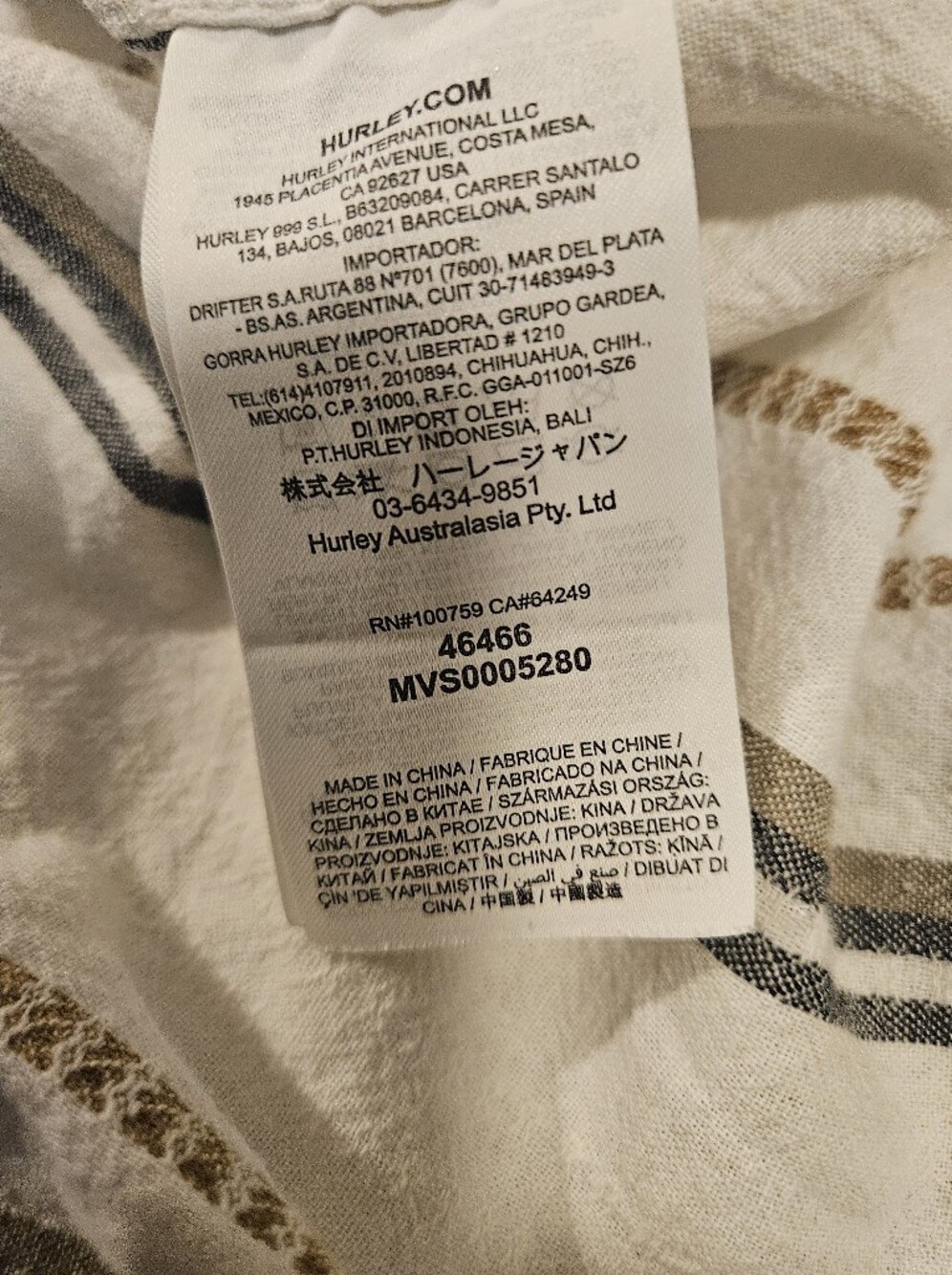 Hurley Rincon Linen Blend Shirt - Picture 8 of 8